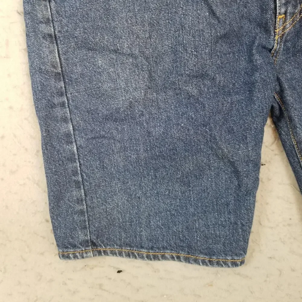 Levis 505 Denim Shorts Mens 38‎ Blue Regular Fit Bermuda 11 Inseam Casual